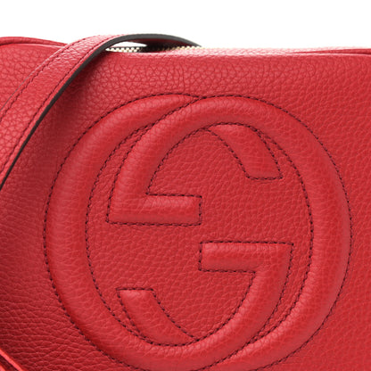 Gucci Pebbled Calfskin Small Soho Disco Bag Tabasco Red 8 of 10