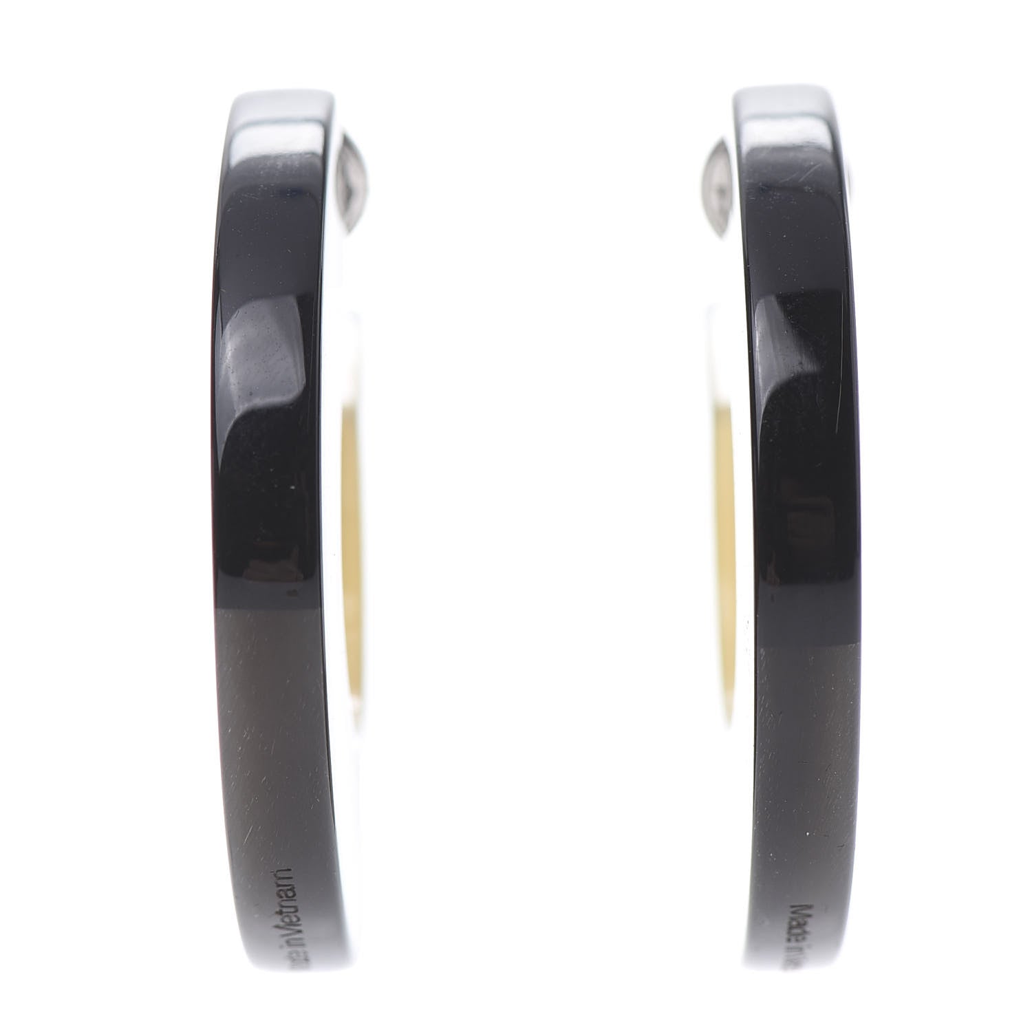 Hermes Buffalo Horn Hoop Earrings 1 of 5