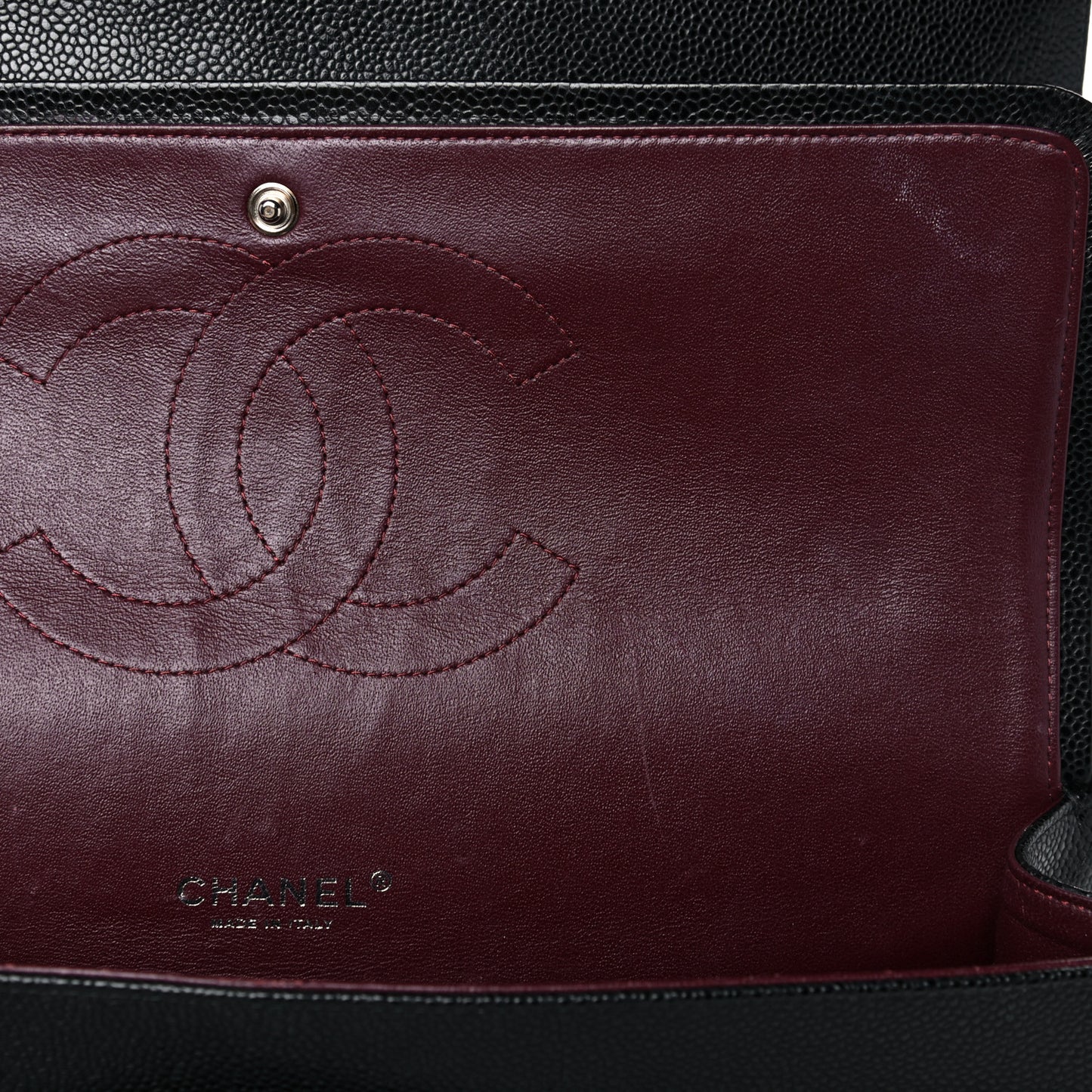 Caviar Quilted Maxi Double Flap Black
