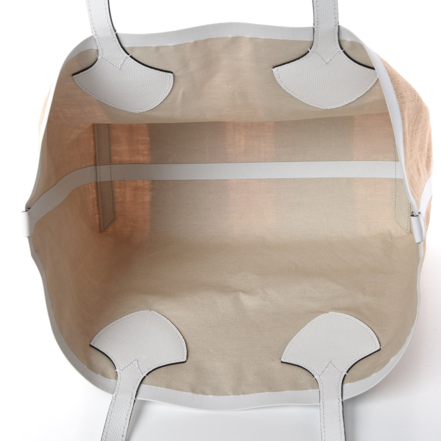Raffia Stripes Medium The Giant Tote Bag Chalk White