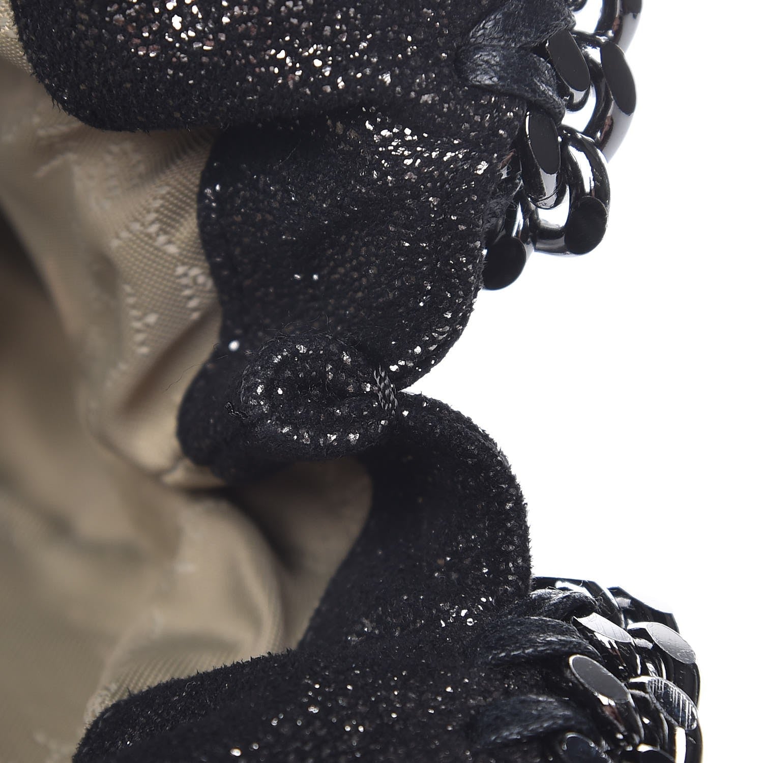 Stella McCartney Metallic Shaggy Deer Small Falabella Tote Black 7 of 11