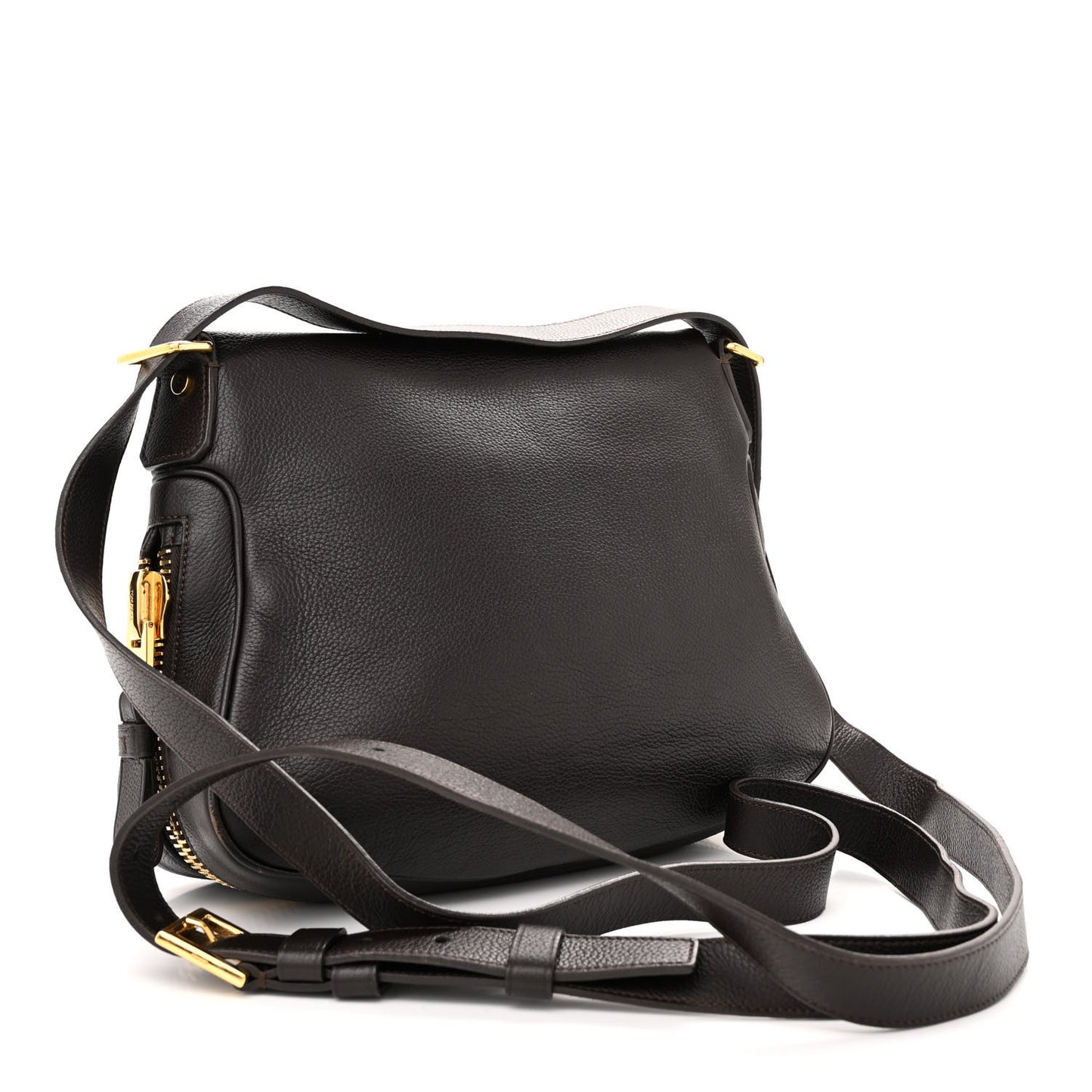 Pebbled Calfskin Medium Jennifer Dark Brown