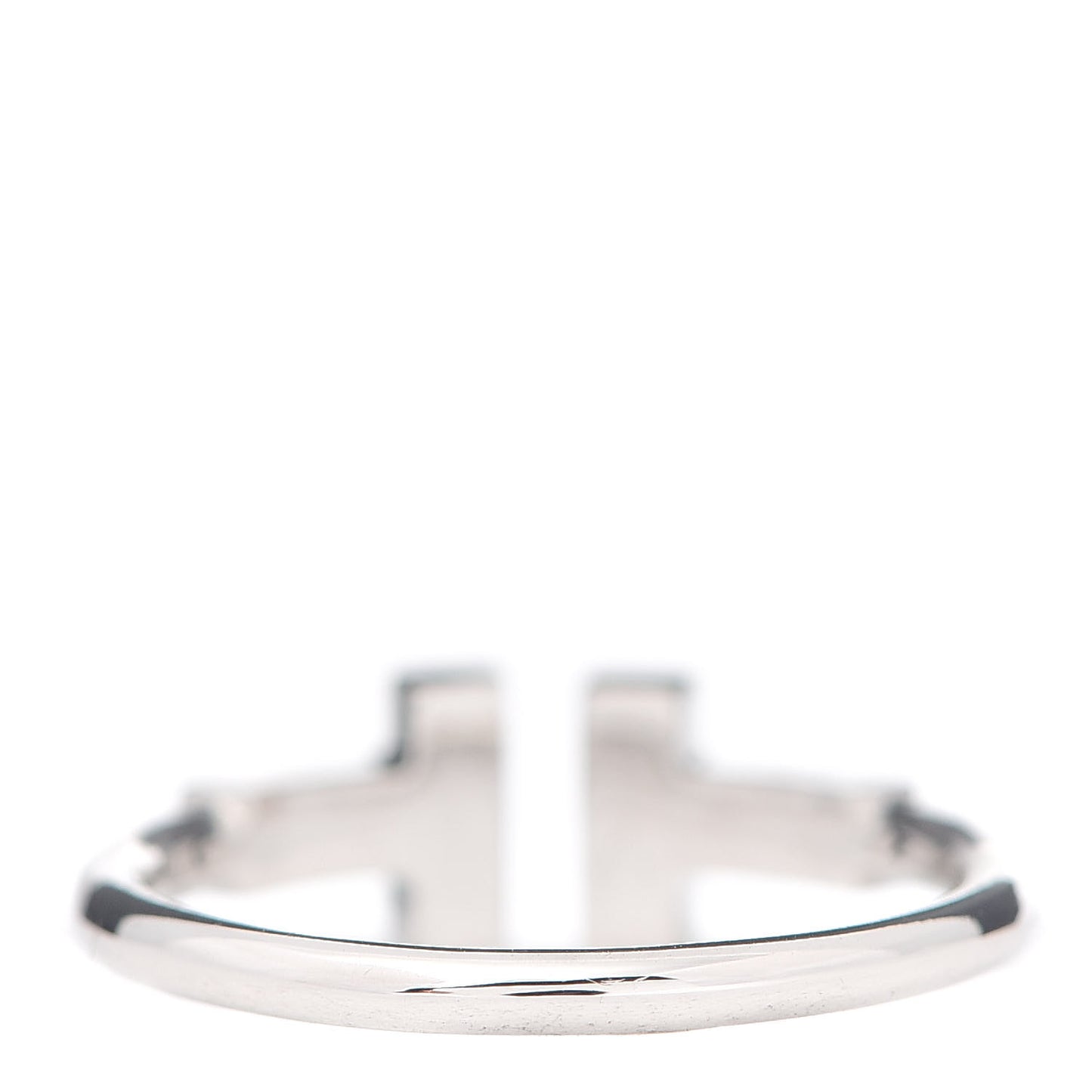 18K White Gold Blue Sapphire T Wire Ring 49 4.75