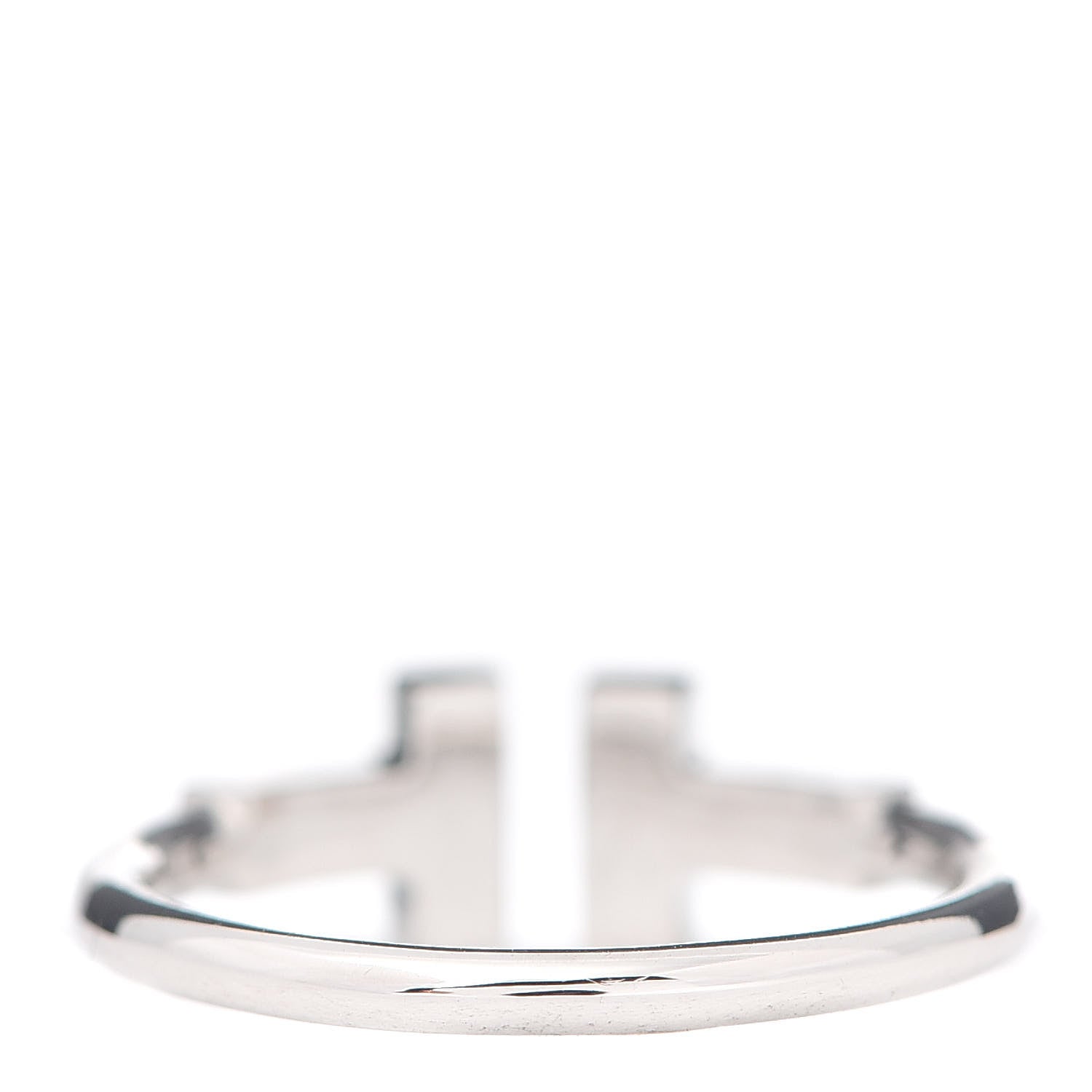 Tiffany 18K White Gold Blue Sapphire T Wire Ring 49 4.75 3 of 5