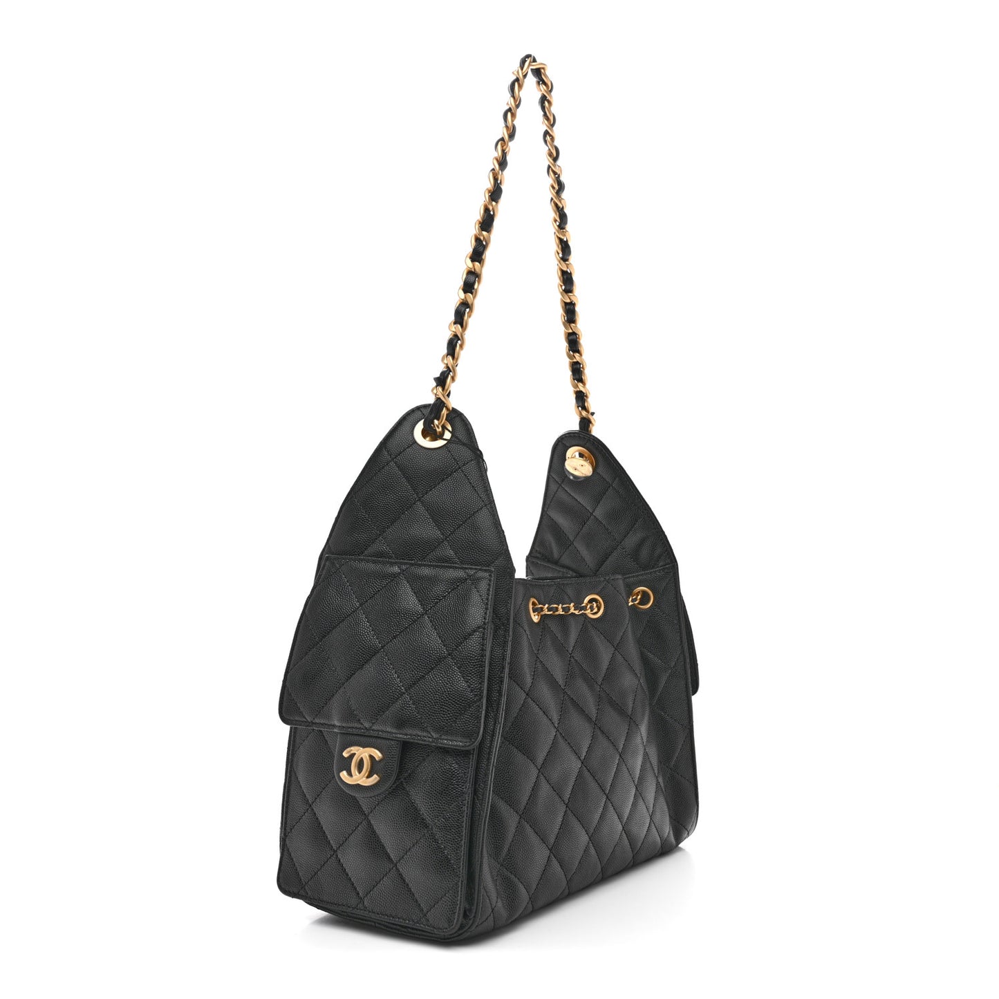 Caviar Quilted Small Chanel 25 Handbag Black