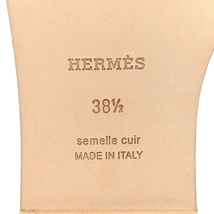 Hermes Epsom Oran Sandals 38.5 Etoupe 7 of 9