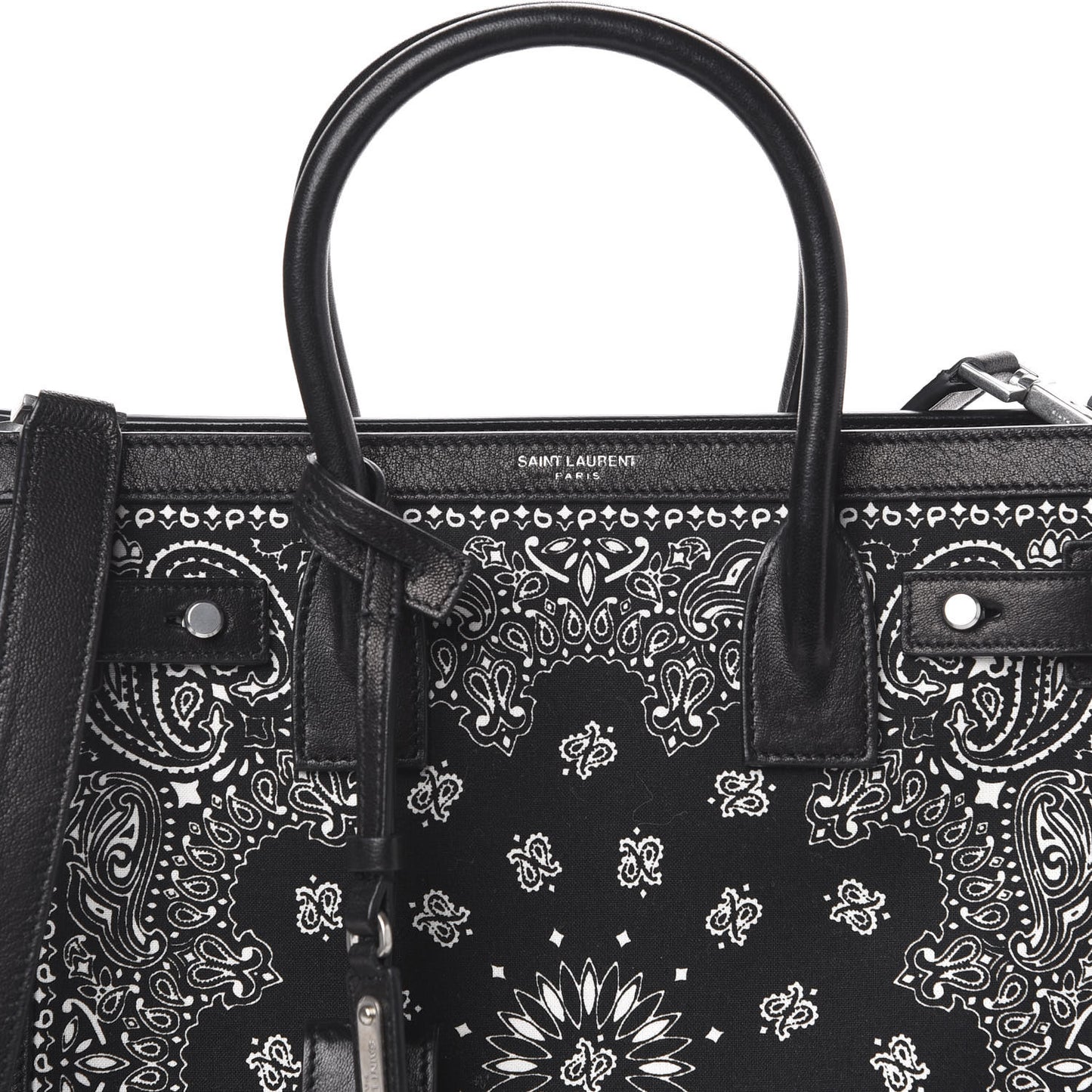 Calfskin Cotton Bandana Baby Sac De Jour Black
