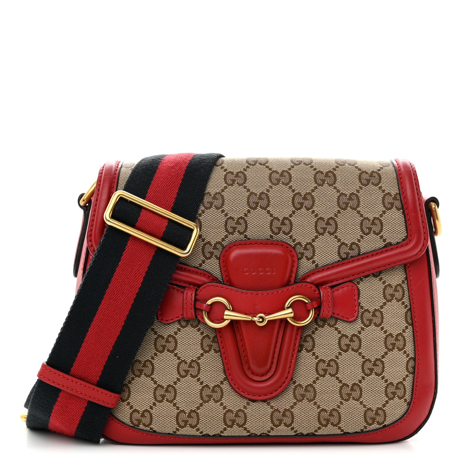 Gucci Monogram Ruinart Calfskin Medium Lady Web Shoulder Bag Beige Ebony Hibiscus Red 1 of 17