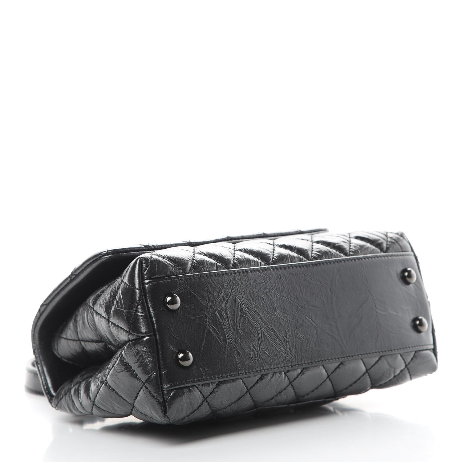 Chanel Aged Calfskin Quilted Mini Coco Handle Flap So Black 4 of 11
