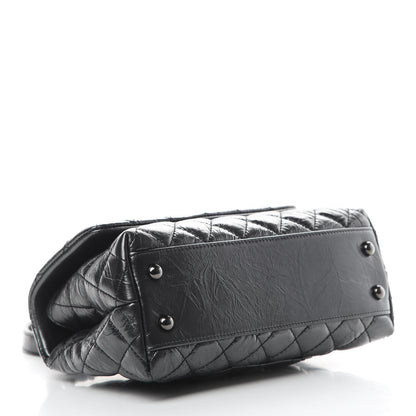 Chanel Aged Calfskin Quilted Mini Coco Handle Flap So Black 4 of 11