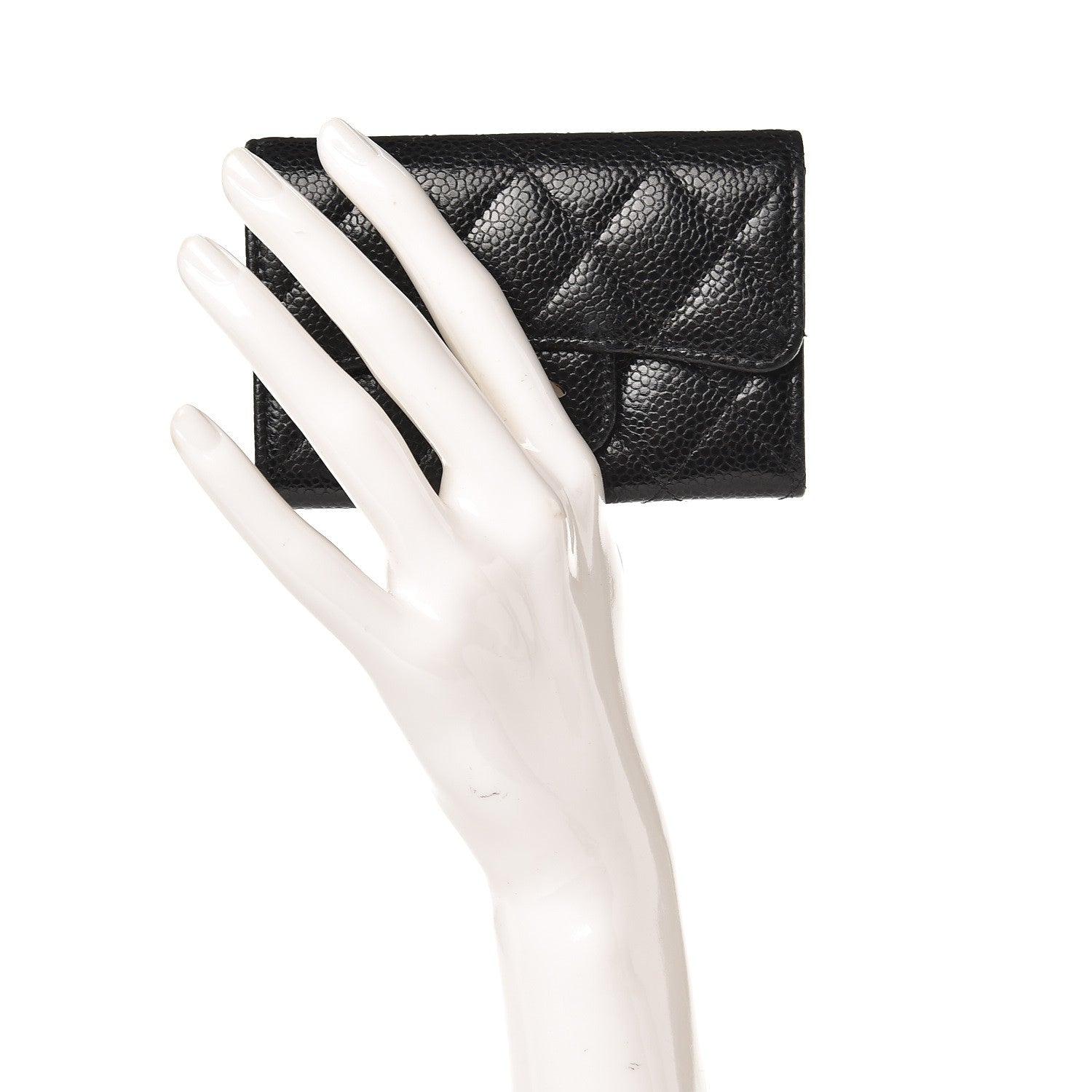 Chanel Caviar Quilted Flap Card Holder Black 2 of 9