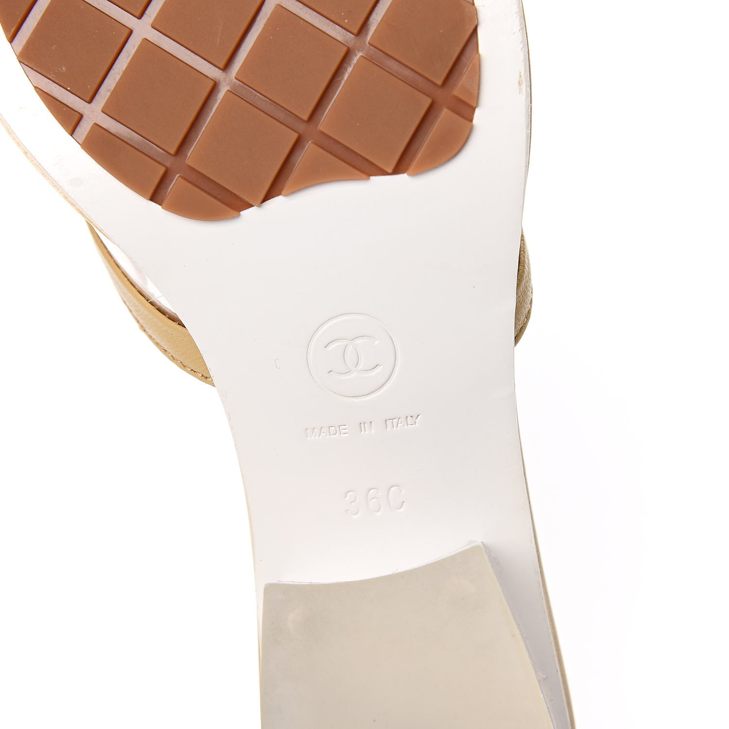 Chanel Lambskin PVC Mule 36 Transparent Beige 7 of 8