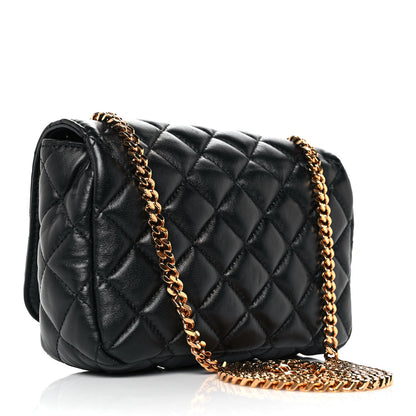 Versace Nappa Quilted Small Medusa Chain Crossbody Black 3 of 9