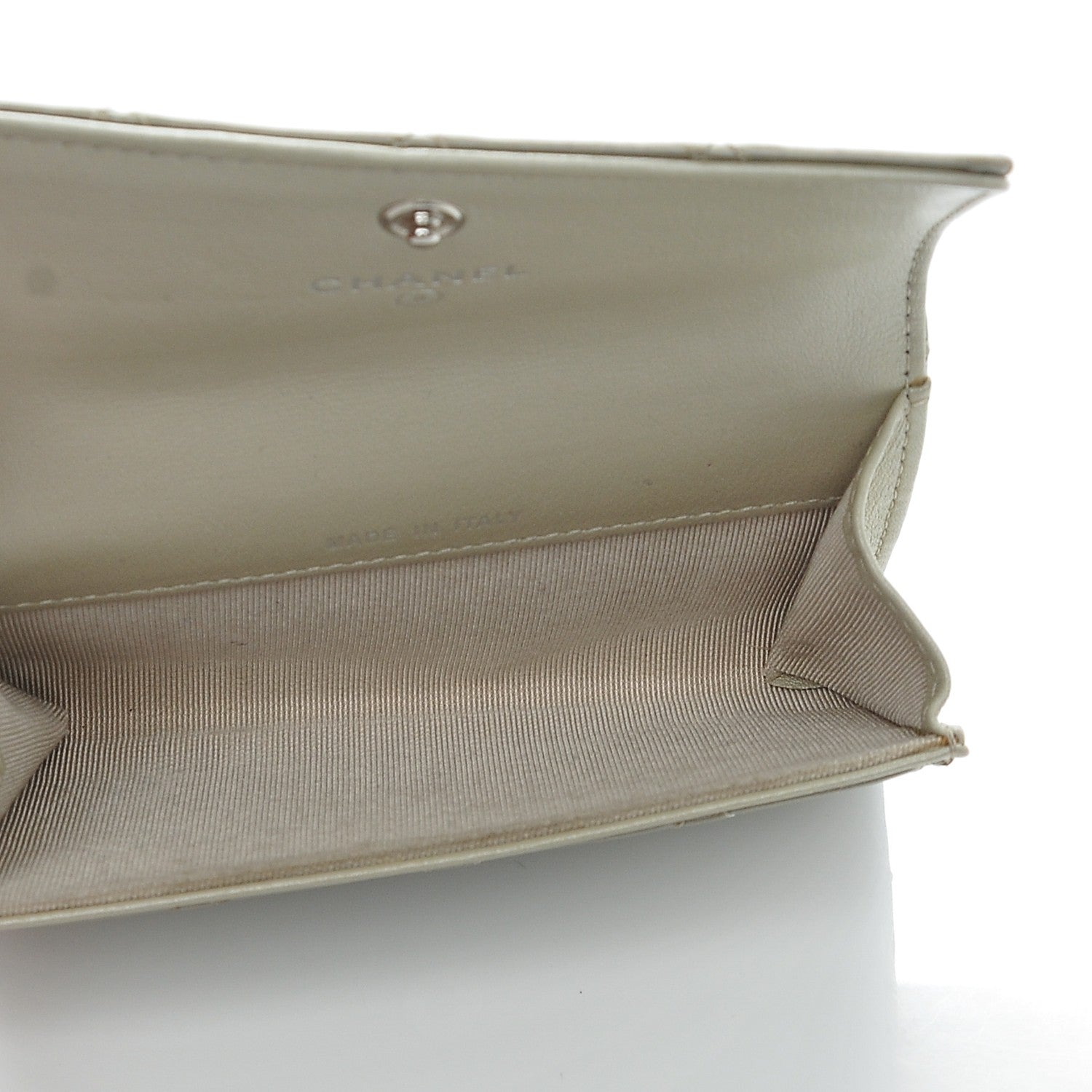 Chanel Patent Quilted Card Holder Light Gold 5 of 8