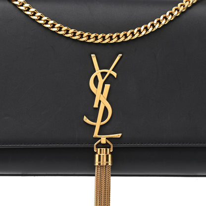 Saint Laurent Smooth Calfskin Medium Classic Monogram Kate Tassel Satchel Black 8 of 12