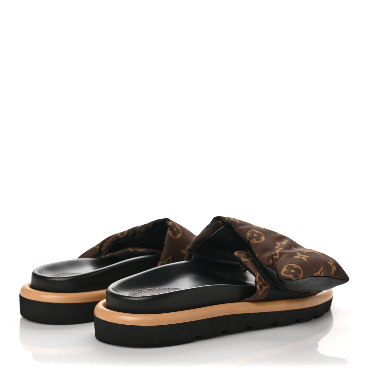 Nylon Monogram Pool Pillow Comfort Mule 39 Cacao Brown
