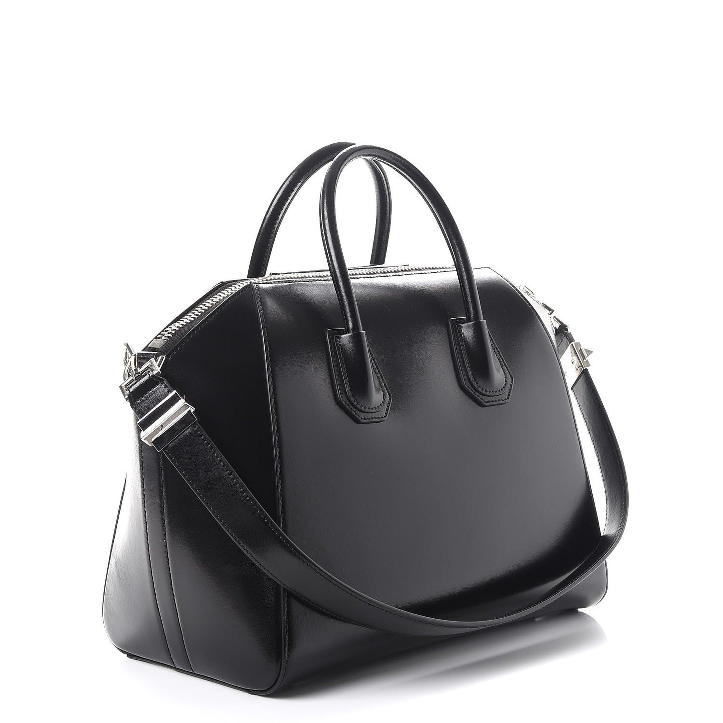Shiny Lord Calfskin Medium Antigona Black