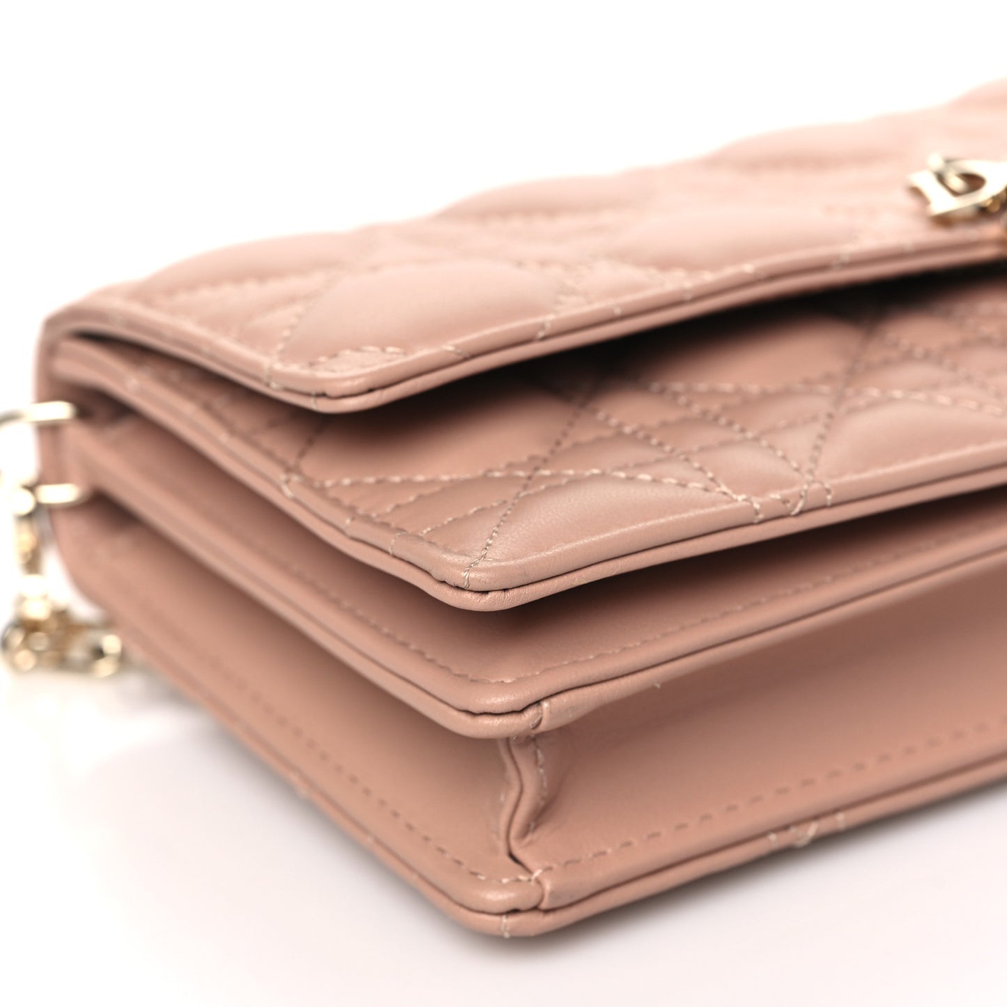Lambskin Chain Lady My Dior Mini Chain Pouch Rose De Vents