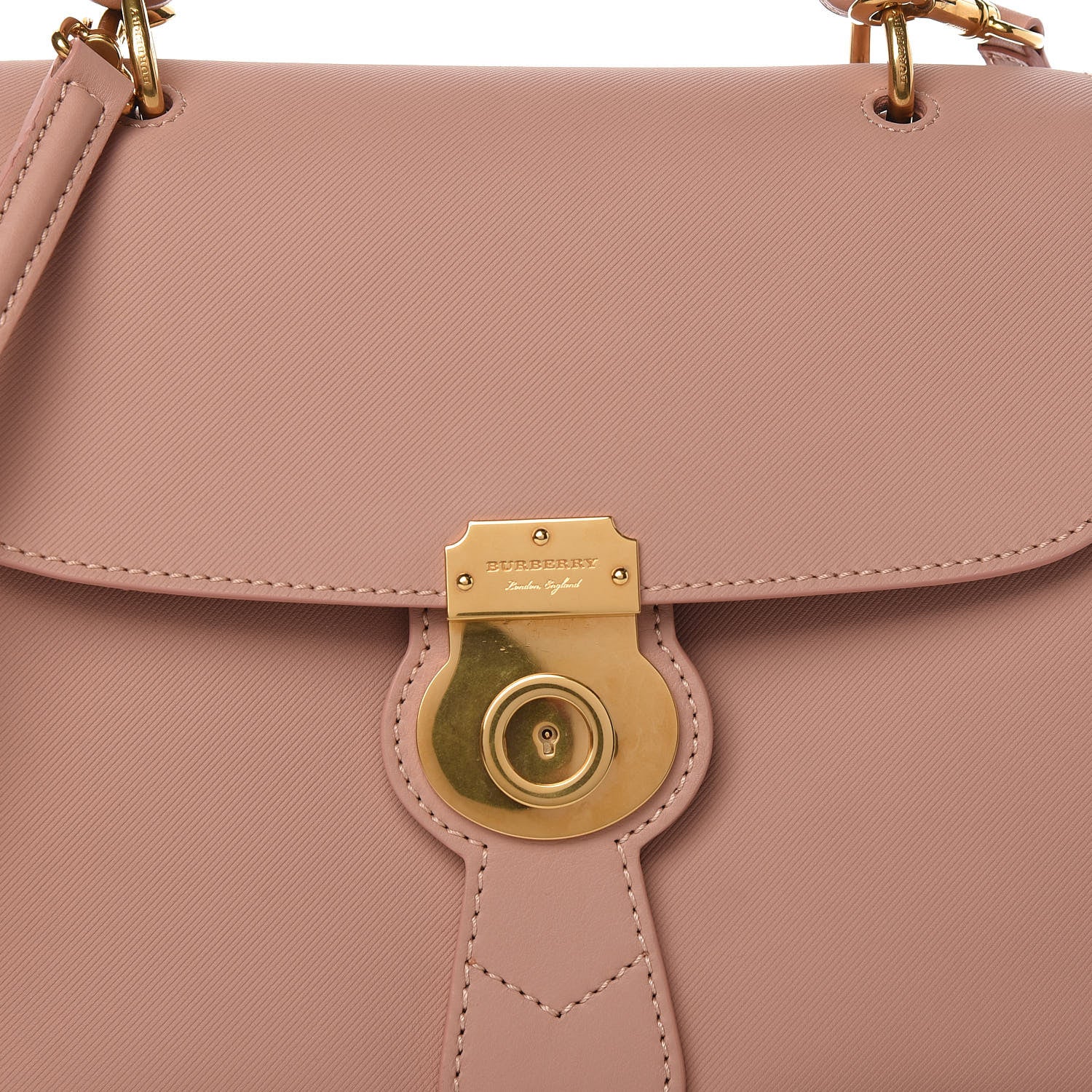 Burberry Trench Calfskin Medium DK88 Top Handle Bag Ash Rose 12 of 12