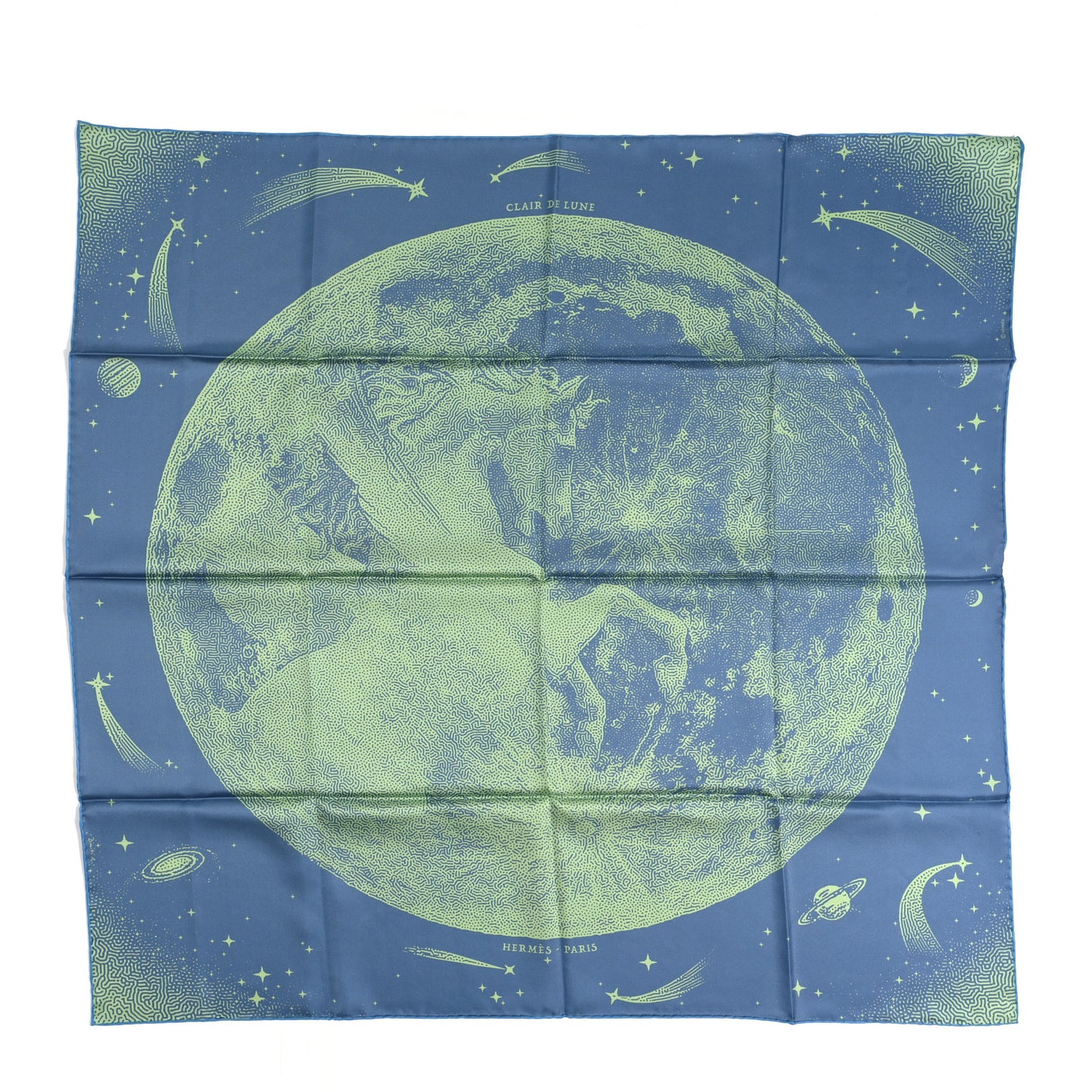 Silk Double Face Clair De Lune Scarf 90 Vieux Rose Jaune