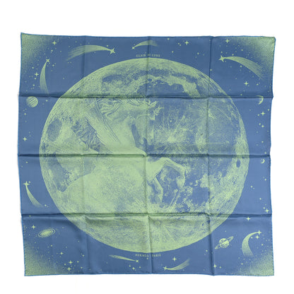 Hermes Silk Double Face Clair De Lune Scarf 90 Vieux Rose Jaune 6 of 11