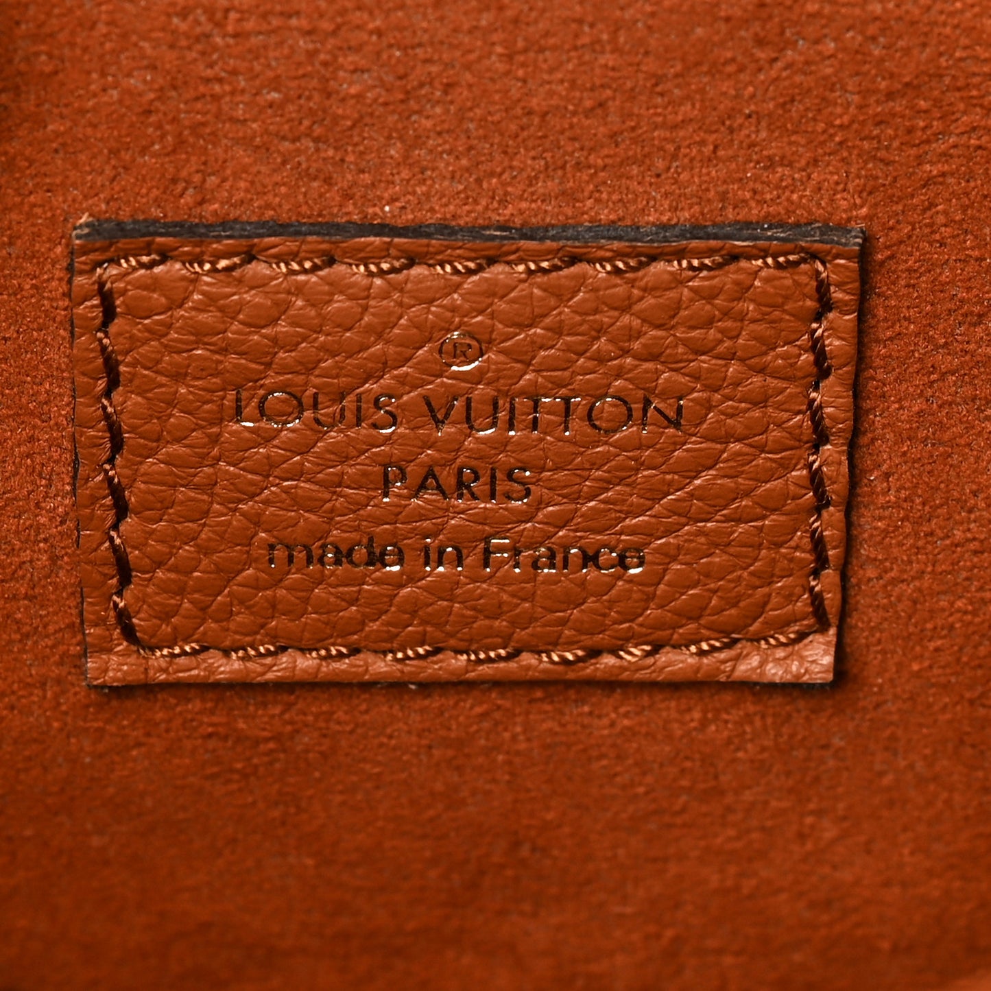 Grained Calfskin Lockme Oxford Cognac