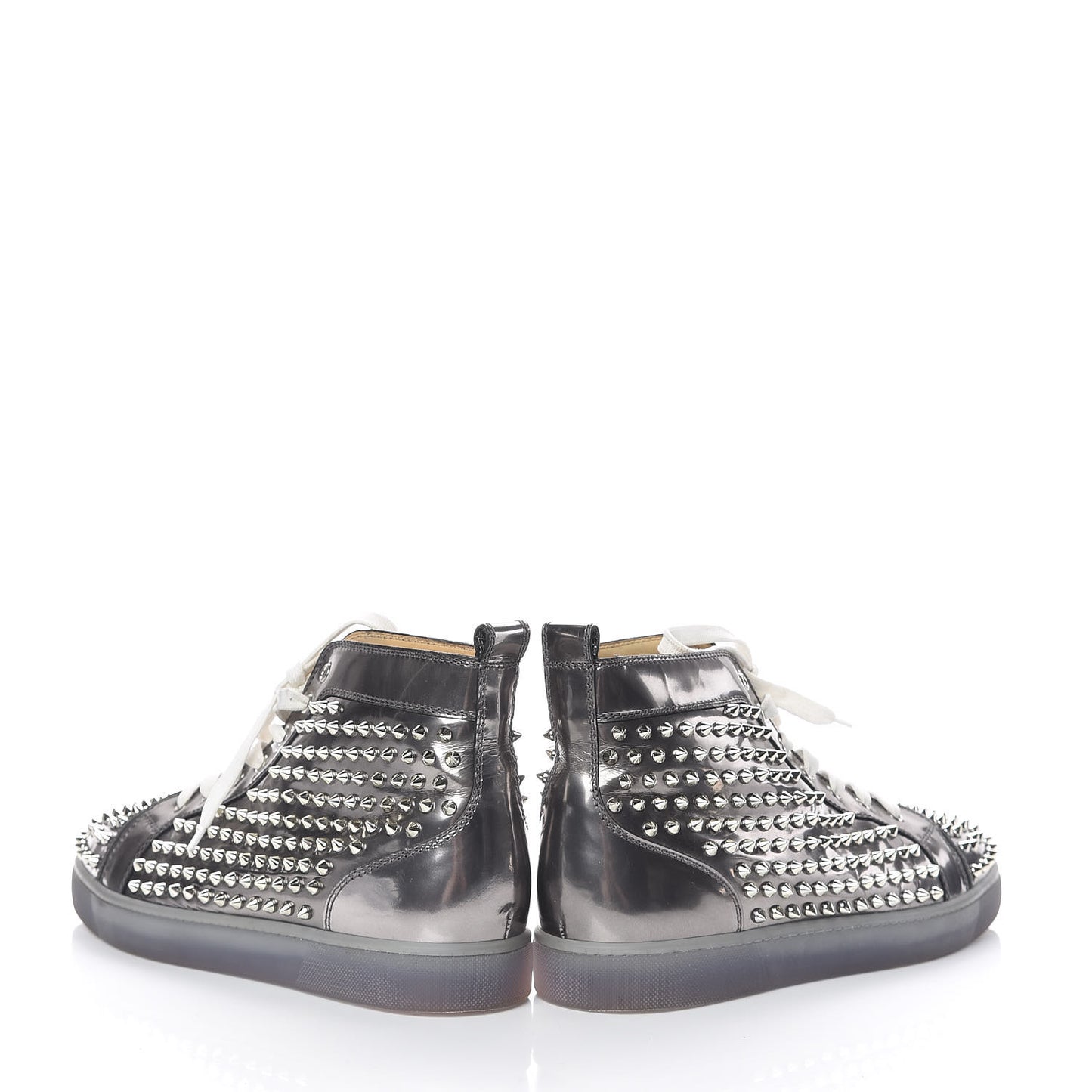 Specchio Mens Louis Spikes Flat Sneakers 43.5 Silver
