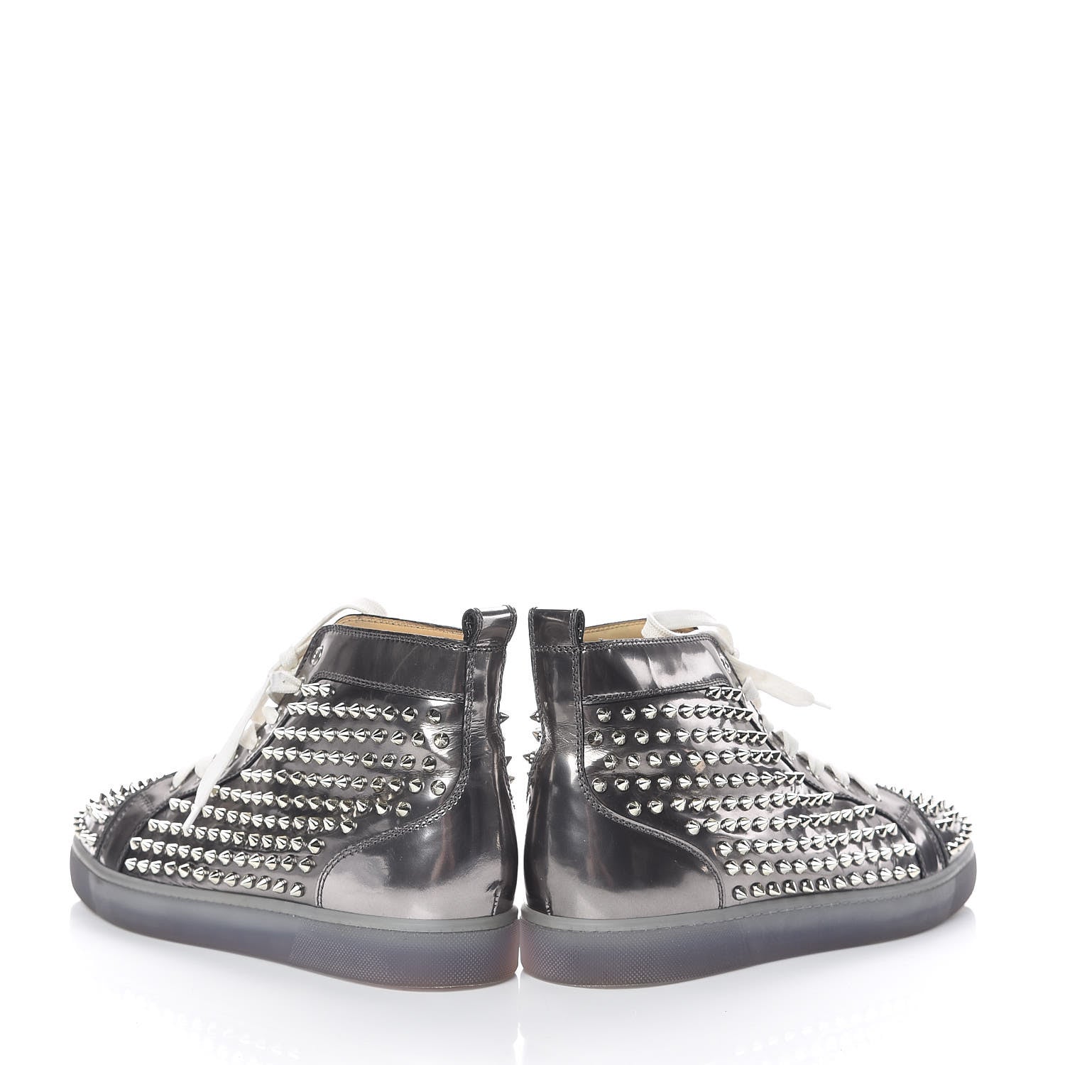Christian Louboutin Specchio Mens Louis Spikes Flat Sneakers 43.5 Silver 5 of 13