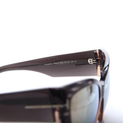Tom Ford Acetate Anoushka Cat Eye Sunglasses TF371 Melange Grey Peach 6 of 8
