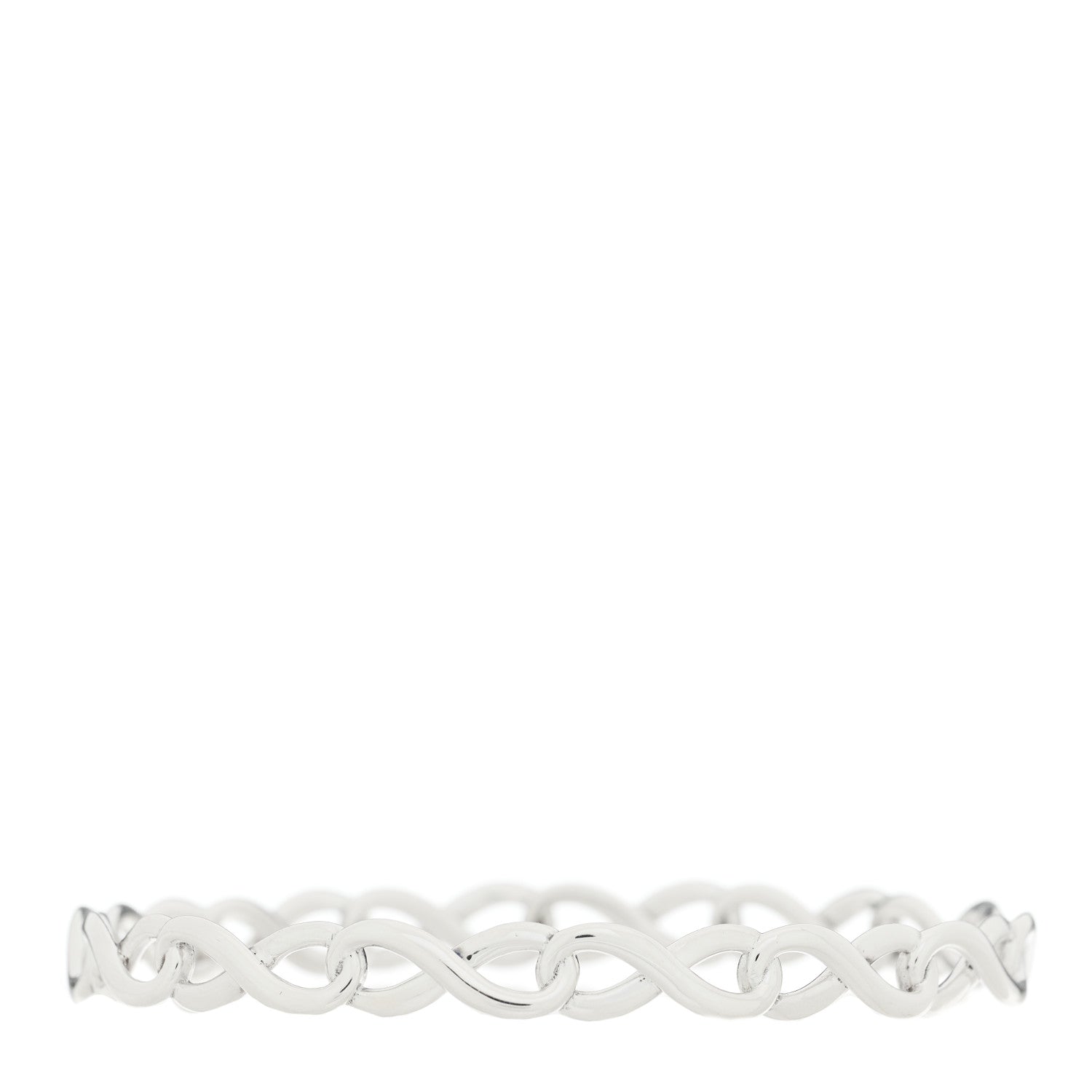 Tiffany Sterling Silver Infinity Bangle Bracelet 1 of 3