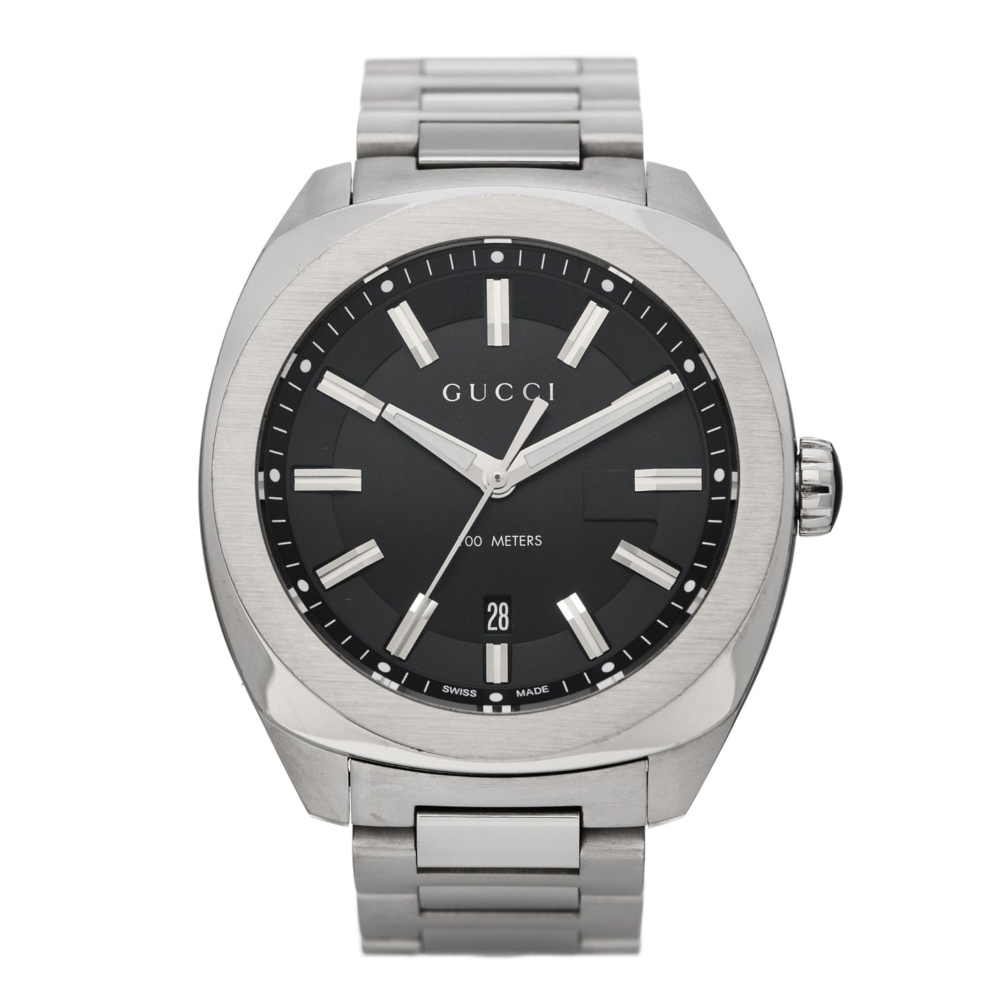 Stainless Steel 40mm GG2570 Quartz Watch Black
