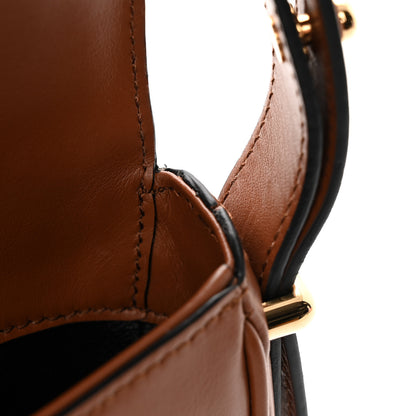 Prada Soft Calfskin Traingle Arque Flap Shoulder Bag Cognac 10 of 10