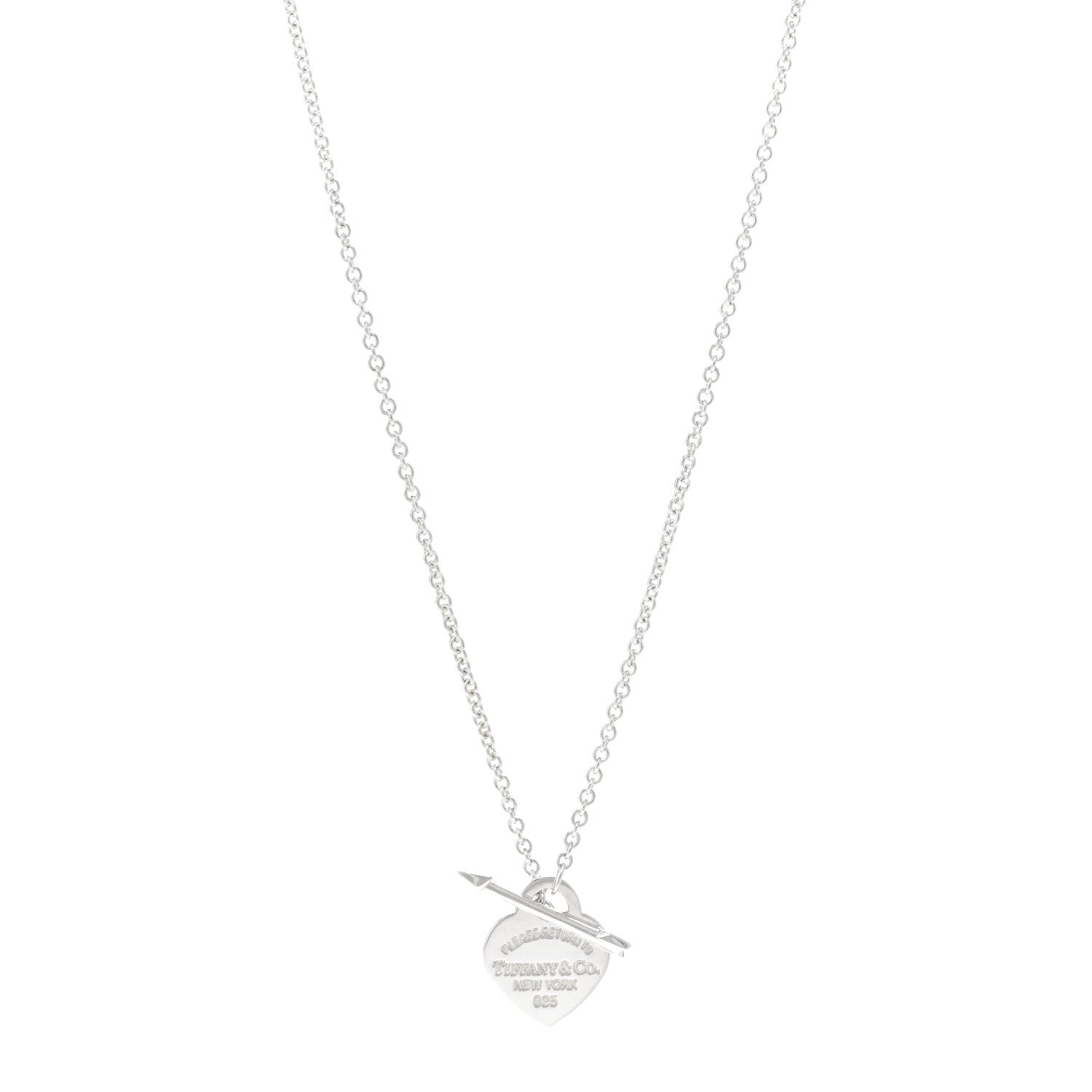 Tiffany Sterling Silver Small Return to Tiffany Lovestruck Pendant Necklace 1 of 4