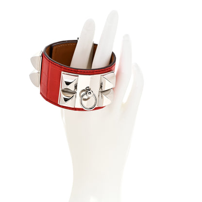 Hermes Shiny Alligator Collier de Chien CDC Bracelet S Geranim 2 of 6