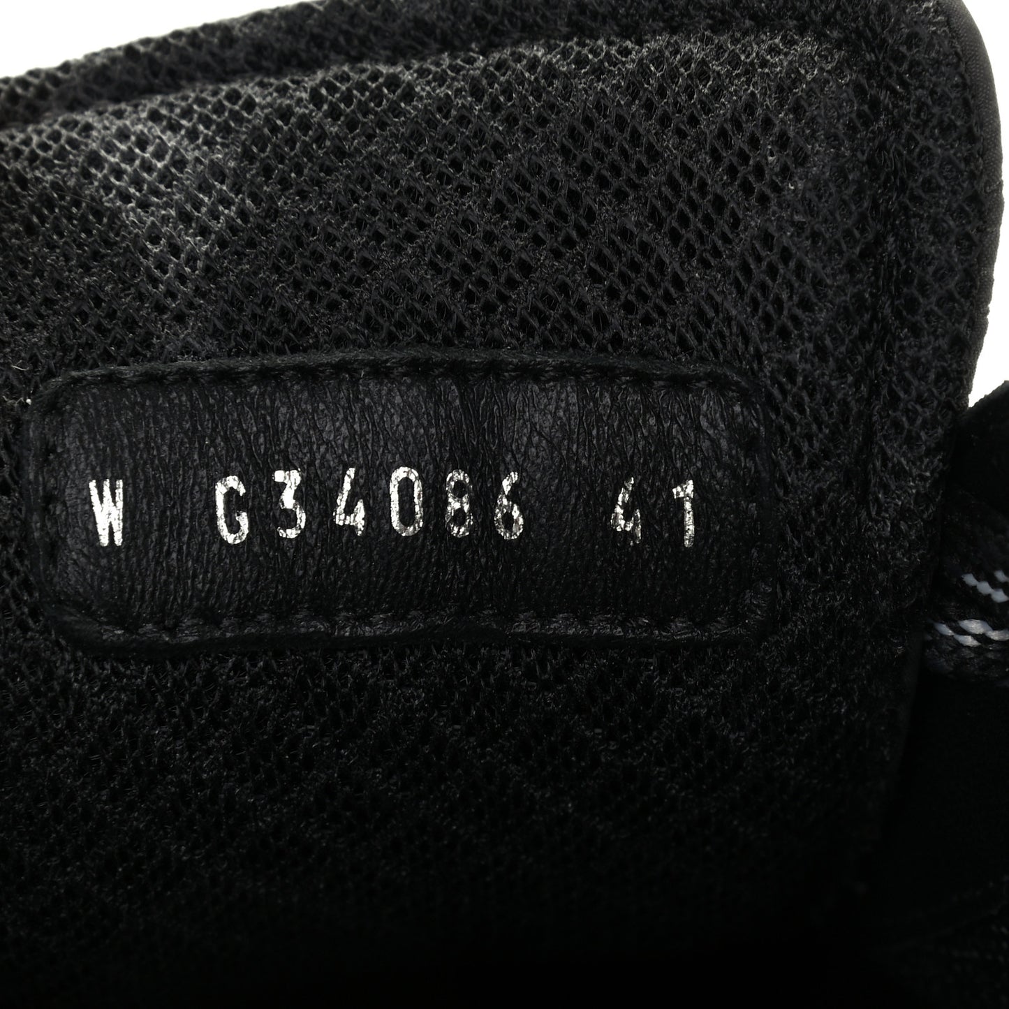 Nylon Calfskin Suede Womens CC Sneakers 41 Black Grey White