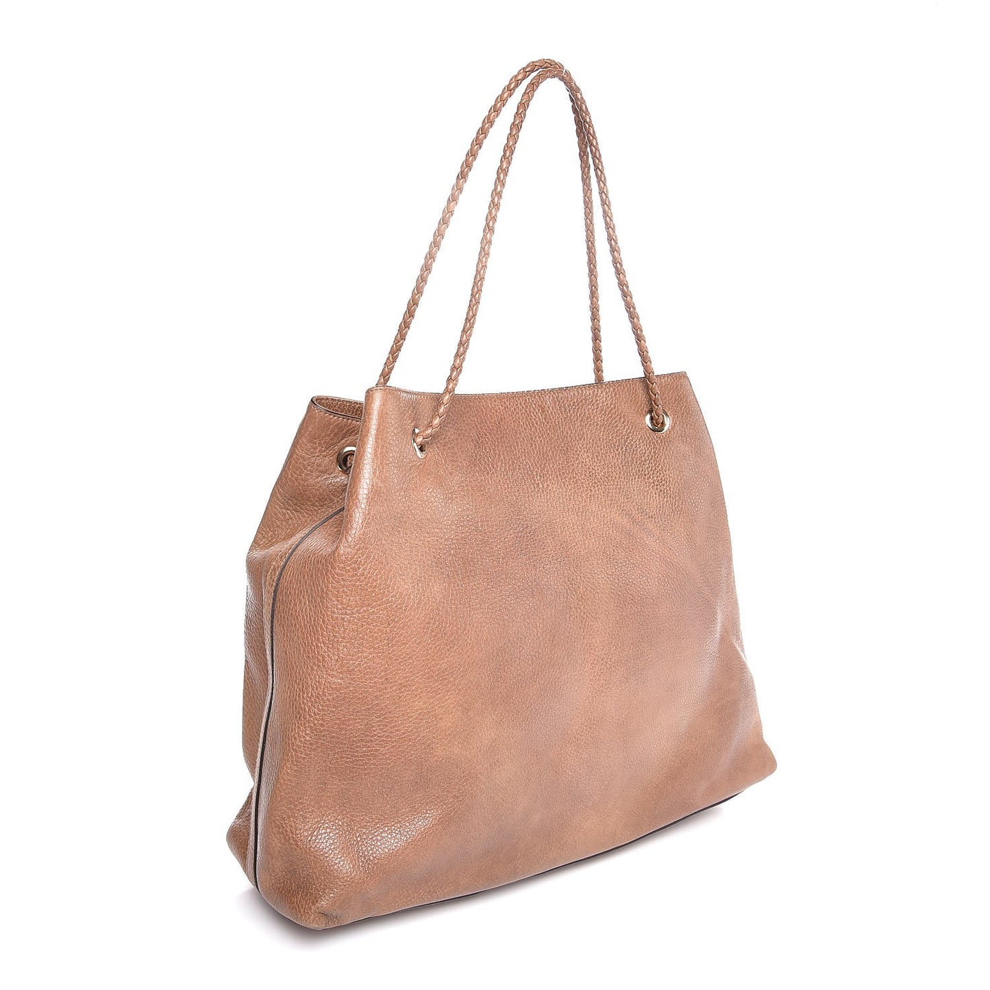 Calfskin Large Gifford Braided Handle Tote Saffron