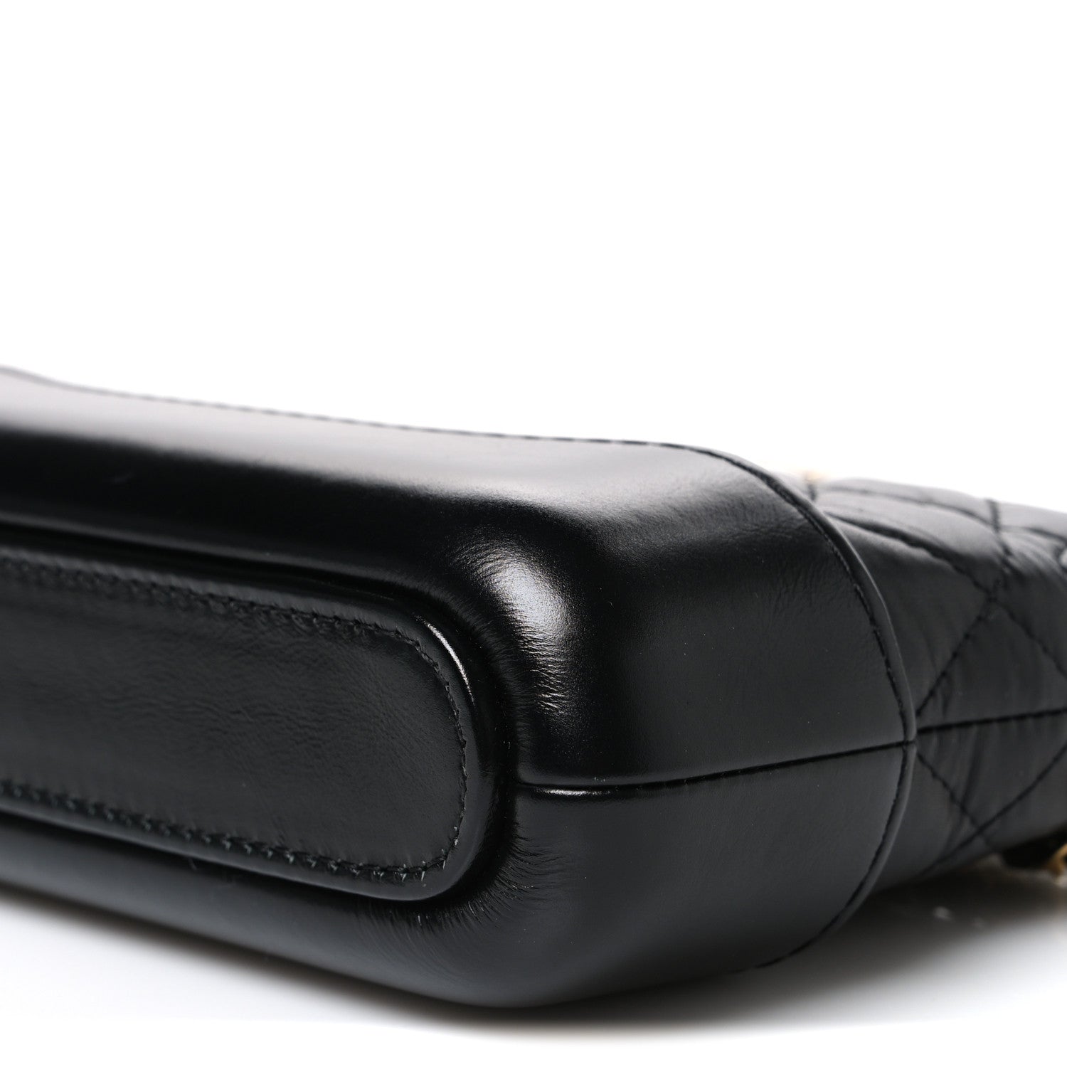 Chanel Aged Calfskin Quilted Small Gabrielle Clutch With Chain Black 11 of 11