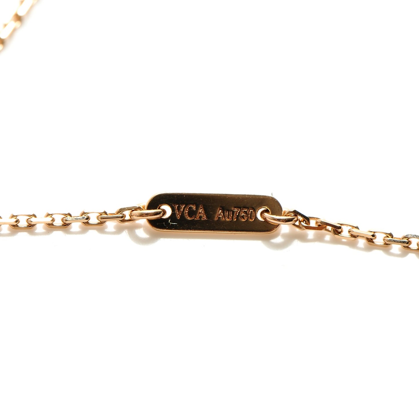18K Rose Gold Carnelian Sweet Alhambra Pendant Necklace