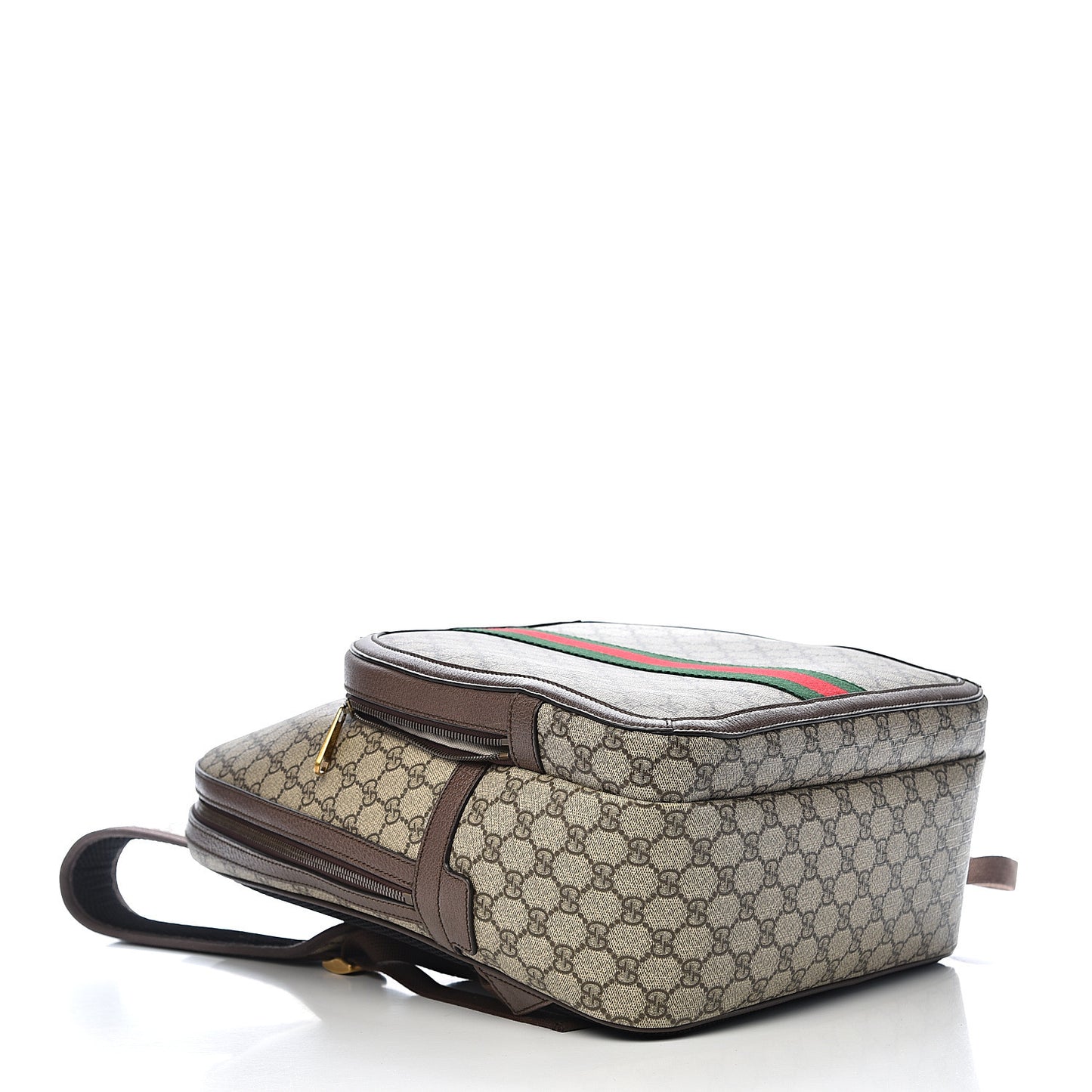 GG Supreme Monogram Medium Ophidia Day Backpack Brown