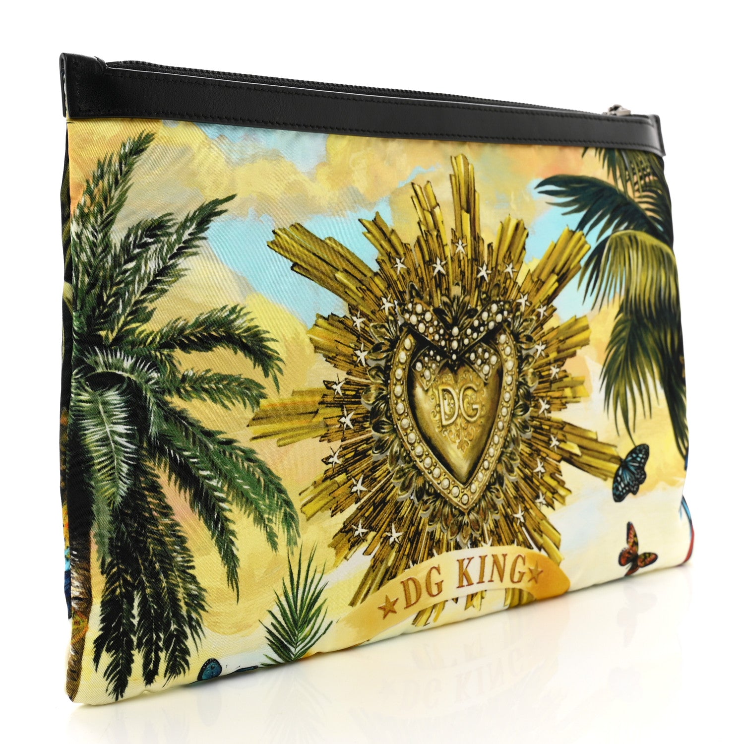 Dolce & Gabbana Nylon DG King Print Pouch Black Multicolor 3 of 6
