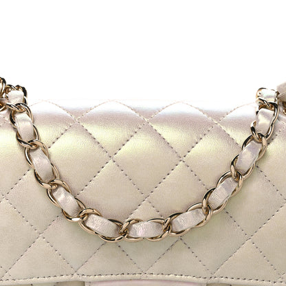 Chanel Iridescent Lambskin Quilted Mini Rectangular Flap Ivory 8 of 11