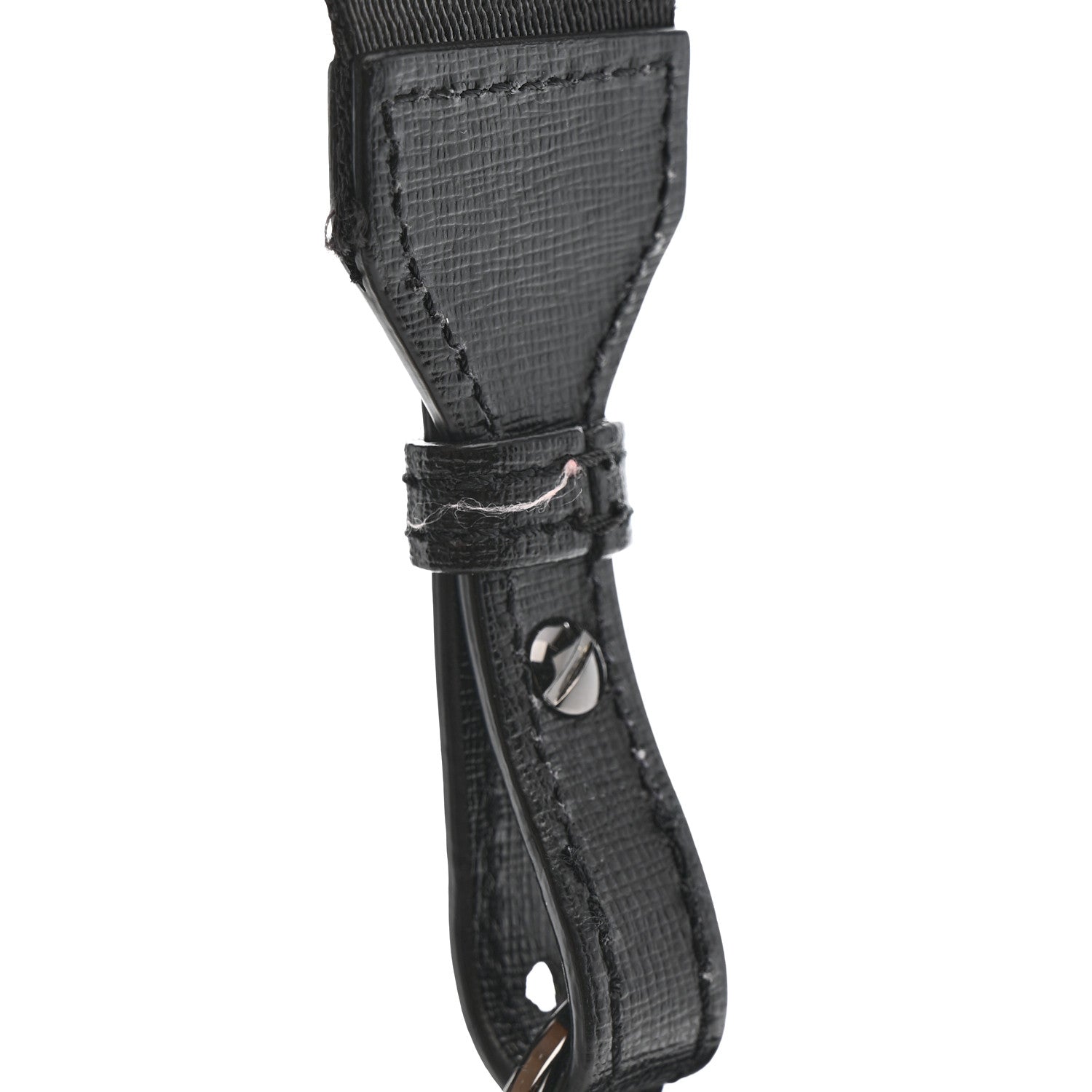 Off-White Saffiano Striped Mini Diag Binder Clip Bag Black White 11 of 11