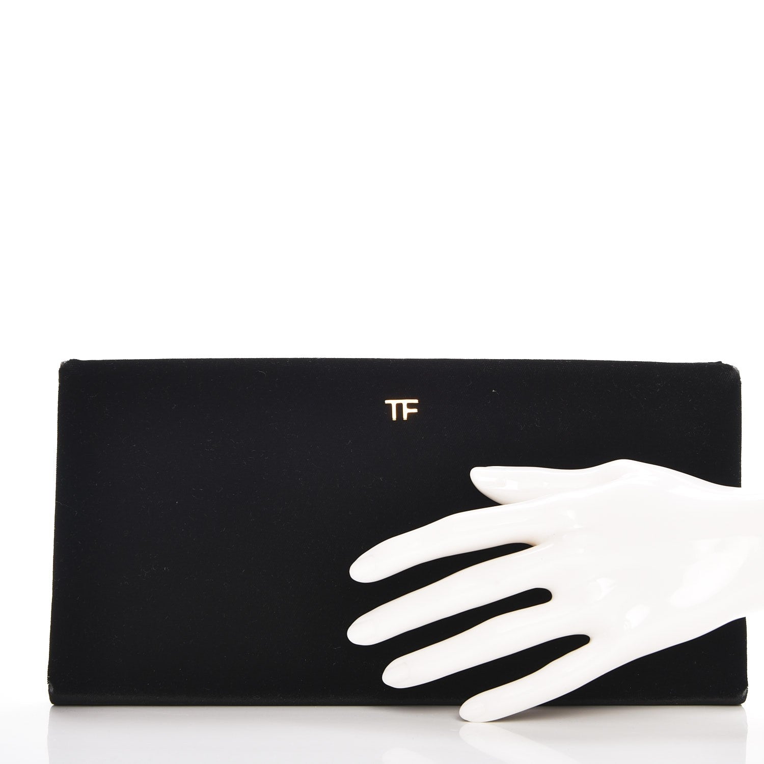 Tom Ford Velvet Flat Clutch Black 2 of 9