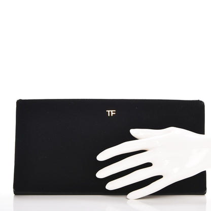 Tom Ford Velvet Flat Clutch Black 2 of 9