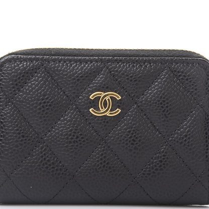 Chanel Caviar Quilted Zip Coin Purse Black 10 of 11