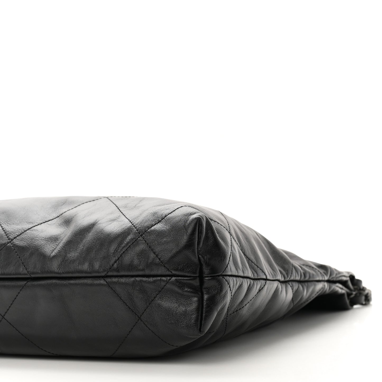 Shiny Calfskin Quilted Small Chanel 22 So Black