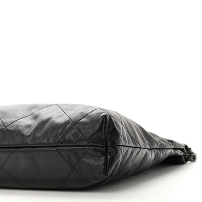 Chanel Shiny Calfskin Quilted Small Chanel 22 So Black 11 of 11