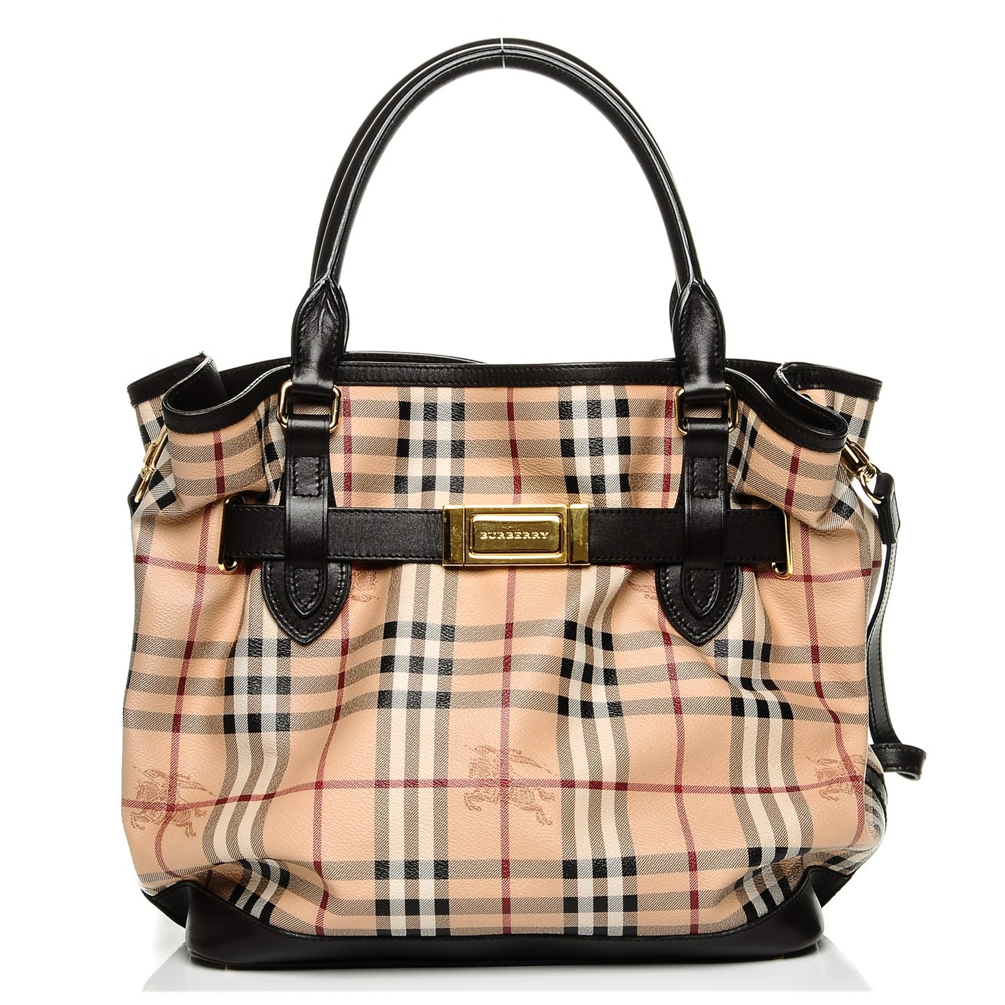 Haymarket Check Medium Golderton Tote Chocolate