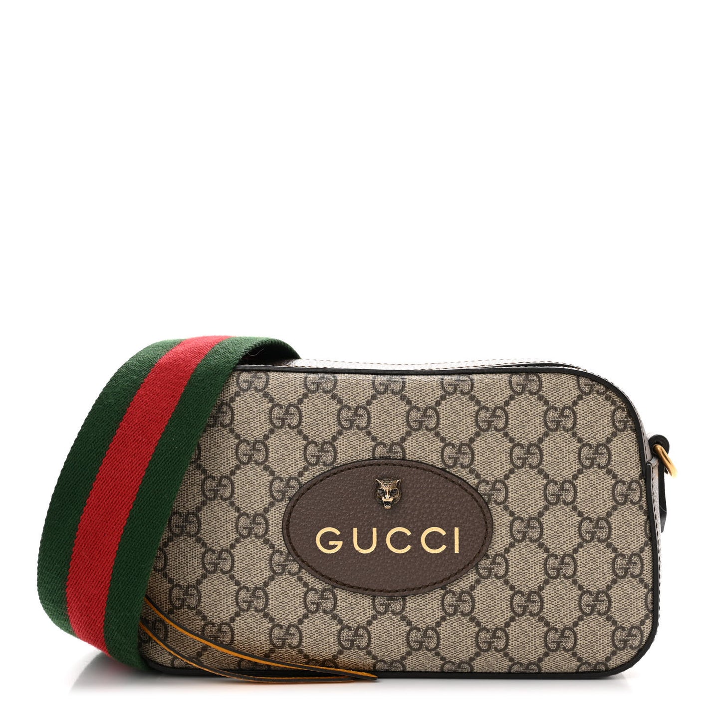 GG Supreme Monogram Web Neo Vintage Shoulder Bag Beige New Acero Crop
