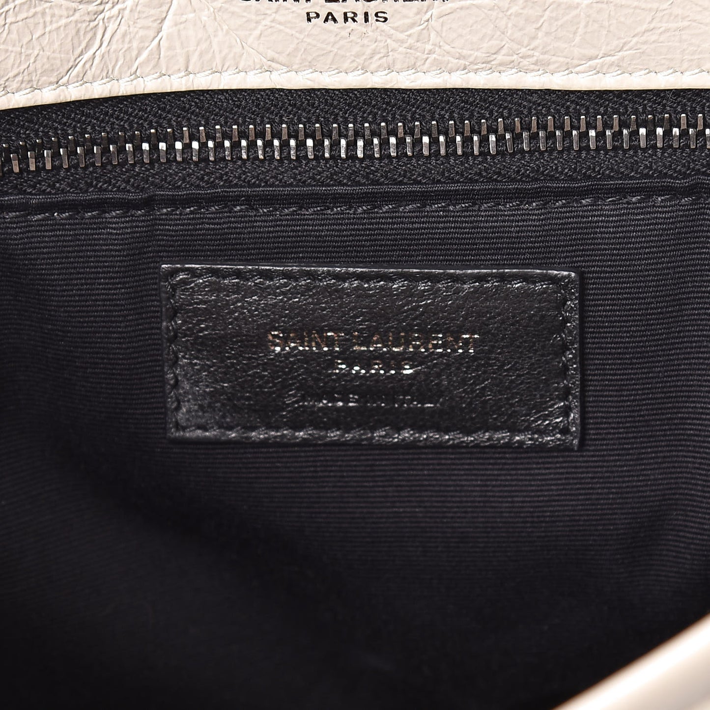 Crinkled Calfskin Matelasse Monogram Medium Niki Chain Satchel Ivory